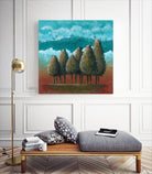 18 juillet 2014 by Marie Claprood on GIANT ART - orange landscape arbres