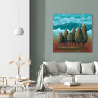 18 juillet 2014 by Marie Claprood on GIANT ART - orange landscape arbres