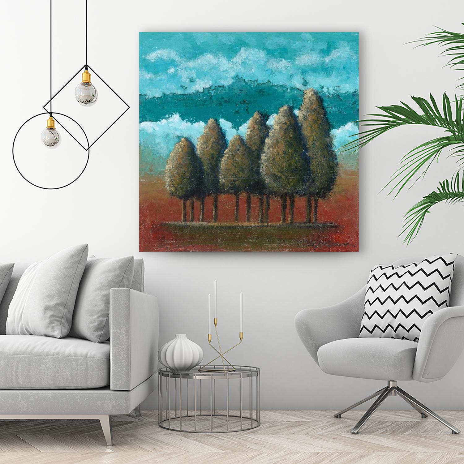 18 juillet 2014 by Marie Claprood on GIANT ART - orange landscape arbres