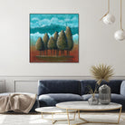 18 juillet 2014 by Marie Claprood on GIANT ART - blue trees