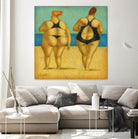 2 on the beach by Steven Lamb on GIANT ART - beige men and women