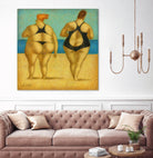 2 on the beach by Steven Lamb on GIANT ART - beige men and women