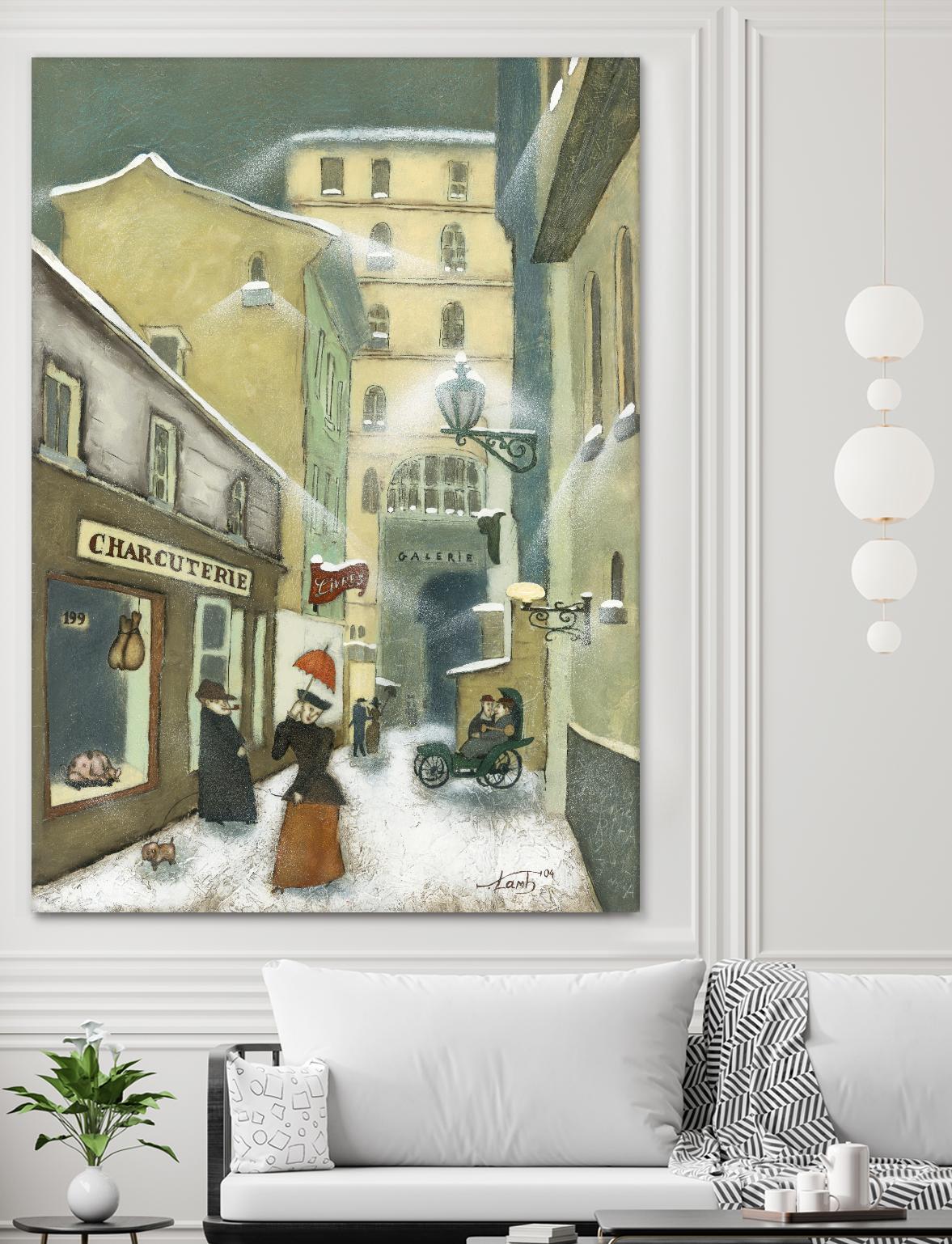 Street in Quebec 1912 by Steven Lamb on GIANT ART - grey everyday life