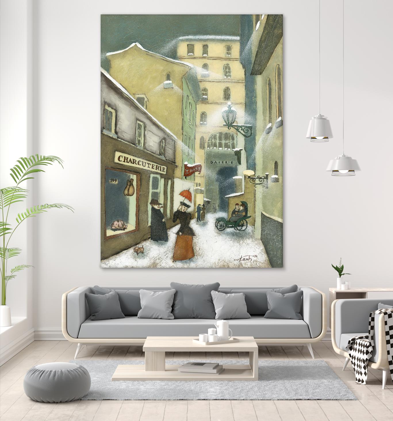 Street in Quebec 1912 by Steven Lamb on GIANT ART - grey everyday life