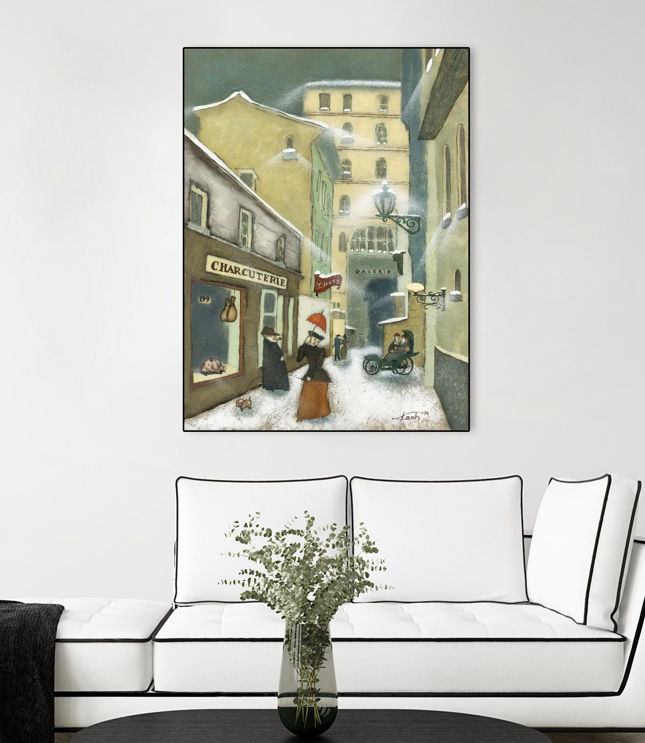 Street in Quebec 1912 by Steven Lamb on GIANT ART - grey everyday life