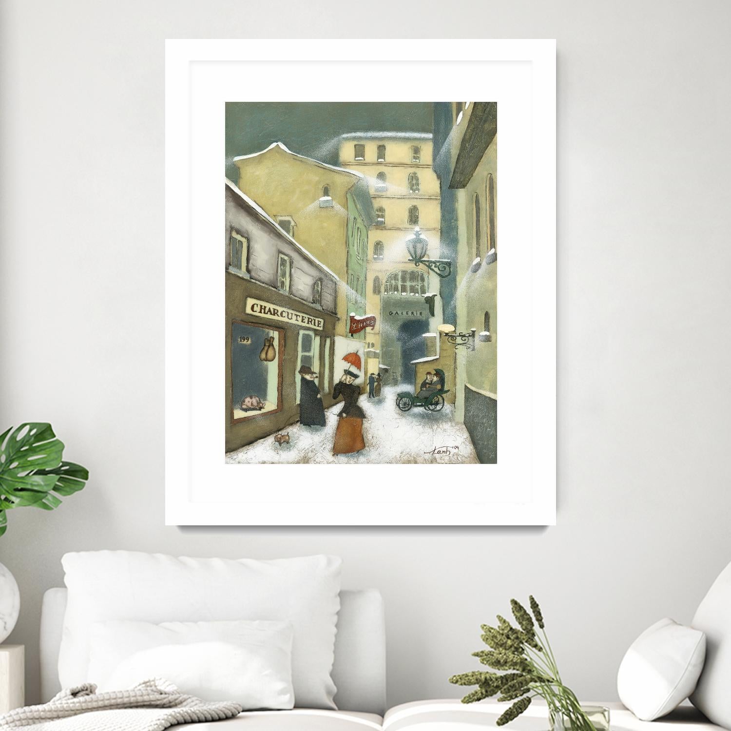 Street in Quebec 1912 by Steven Lamb on GIANT ART - beige architecture artiste québécois