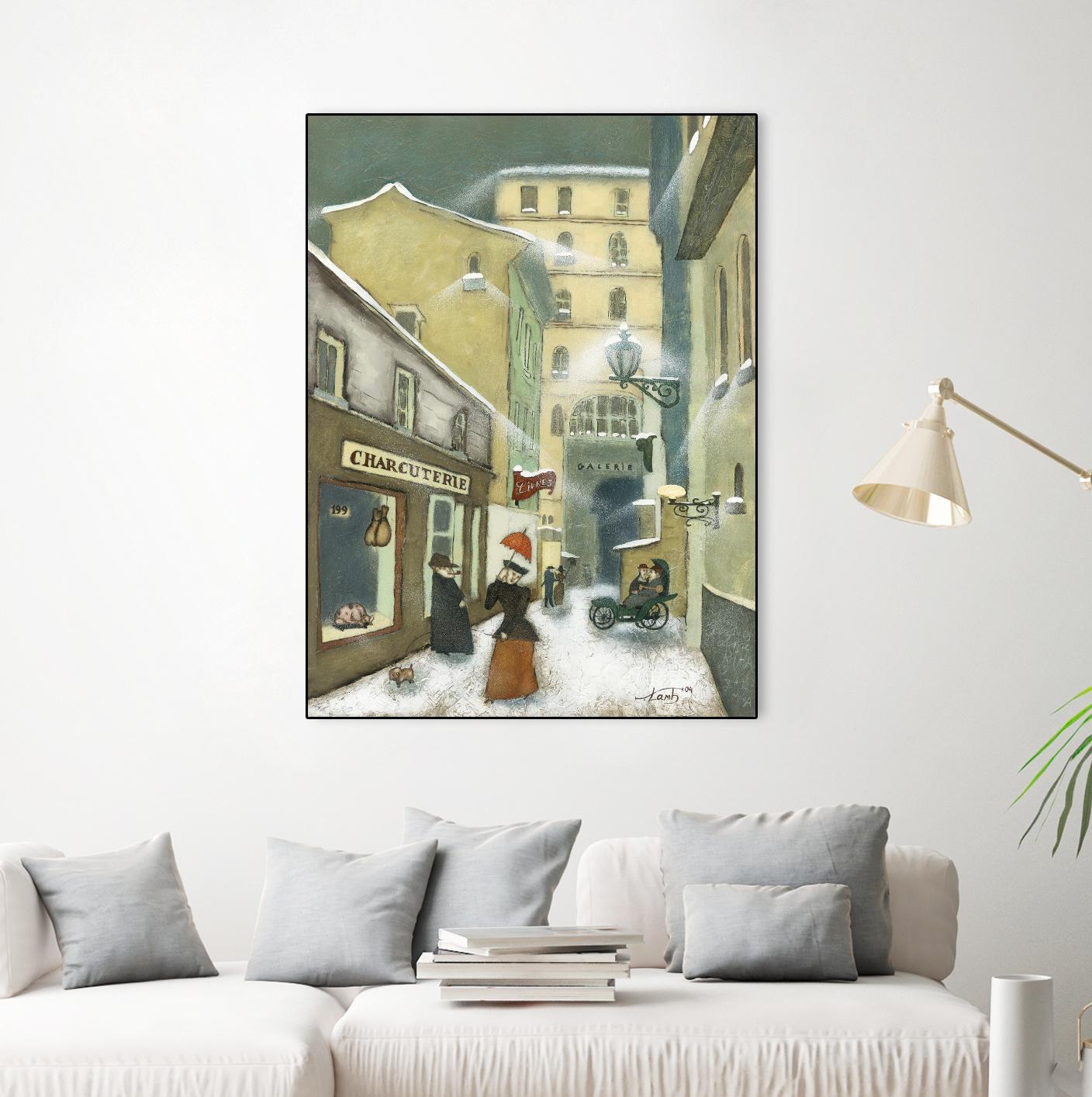 Street in Quebec 1912 by Steven Lamb on GIANT ART - grey everyday life