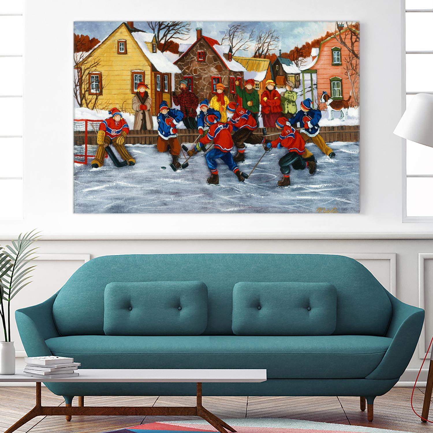 On compte sur toi #5 by Nicole Laporte on GIANT ART - yellow winter scenes