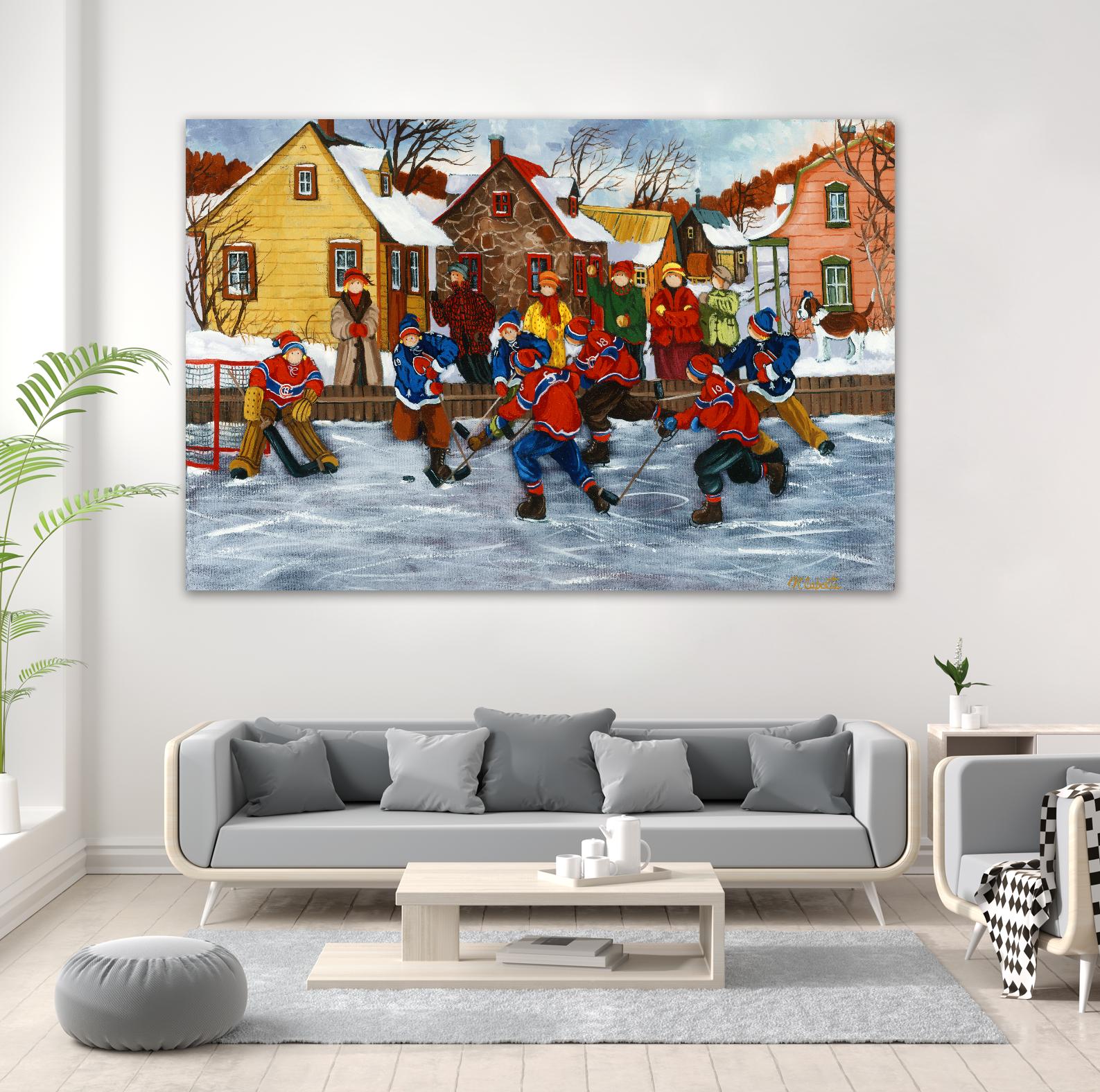 On compte sur toi #5 by Nicole Laporte on GIANT ART - yellow winter scenes
