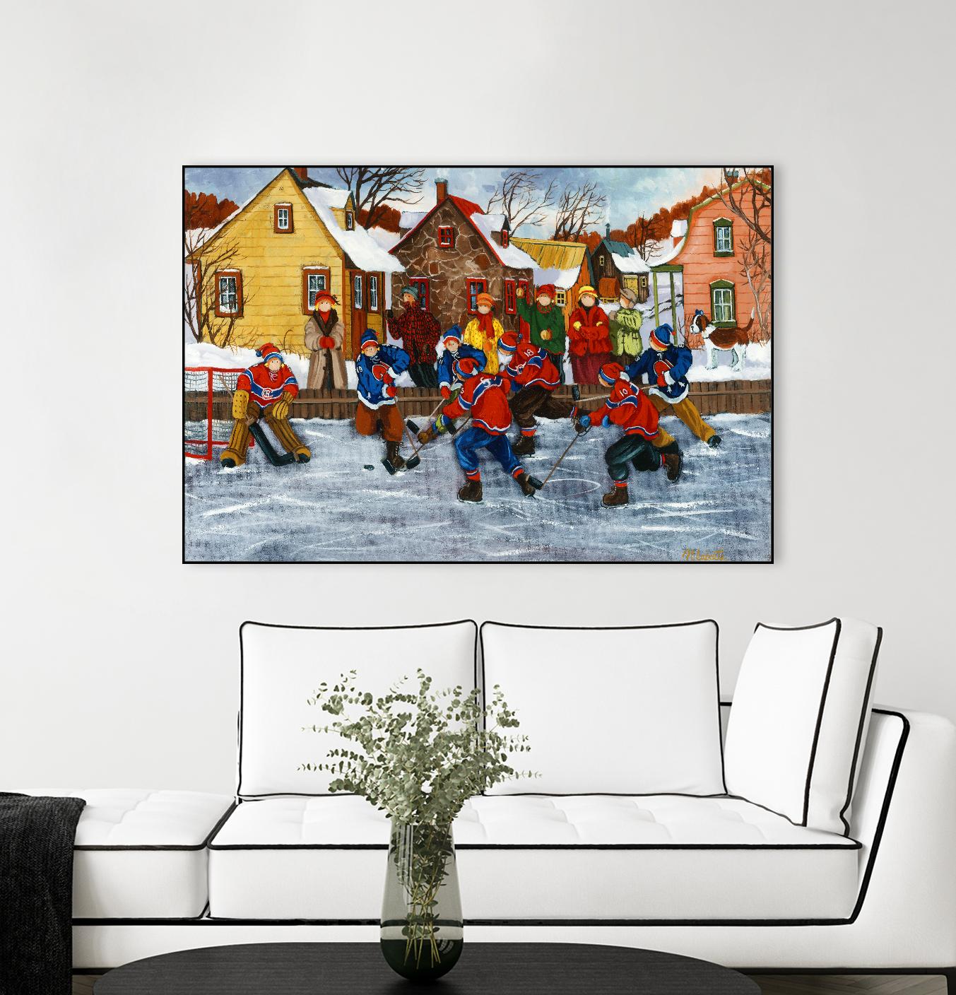 On compte sur toi #5 by Nicole Laporte on GIANT ART - yellow winter scenes