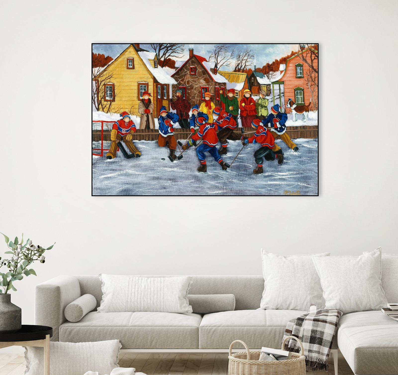 On compte sur toi #5 by Nicole Laporte on GIANT ART - yellow winter scenes