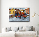 On compte sur toi #5 by Nicole Laporte on GIANT ART - yellow winter scenes