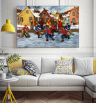 On compte sur toi #5 by Nicole Laporte on GIANT ART - yellow winter scenes