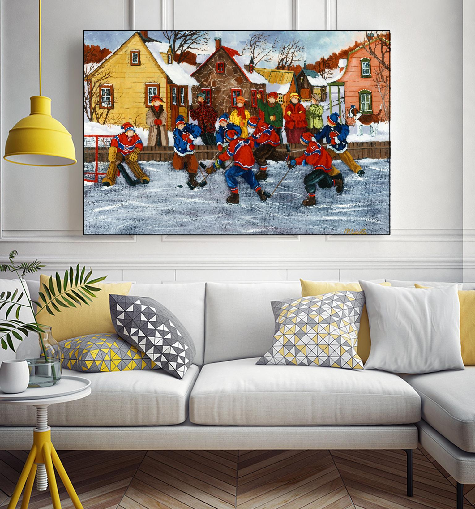 On compte sur toi #5 by Nicole Laporte on GIANT ART - yellow winter scenes