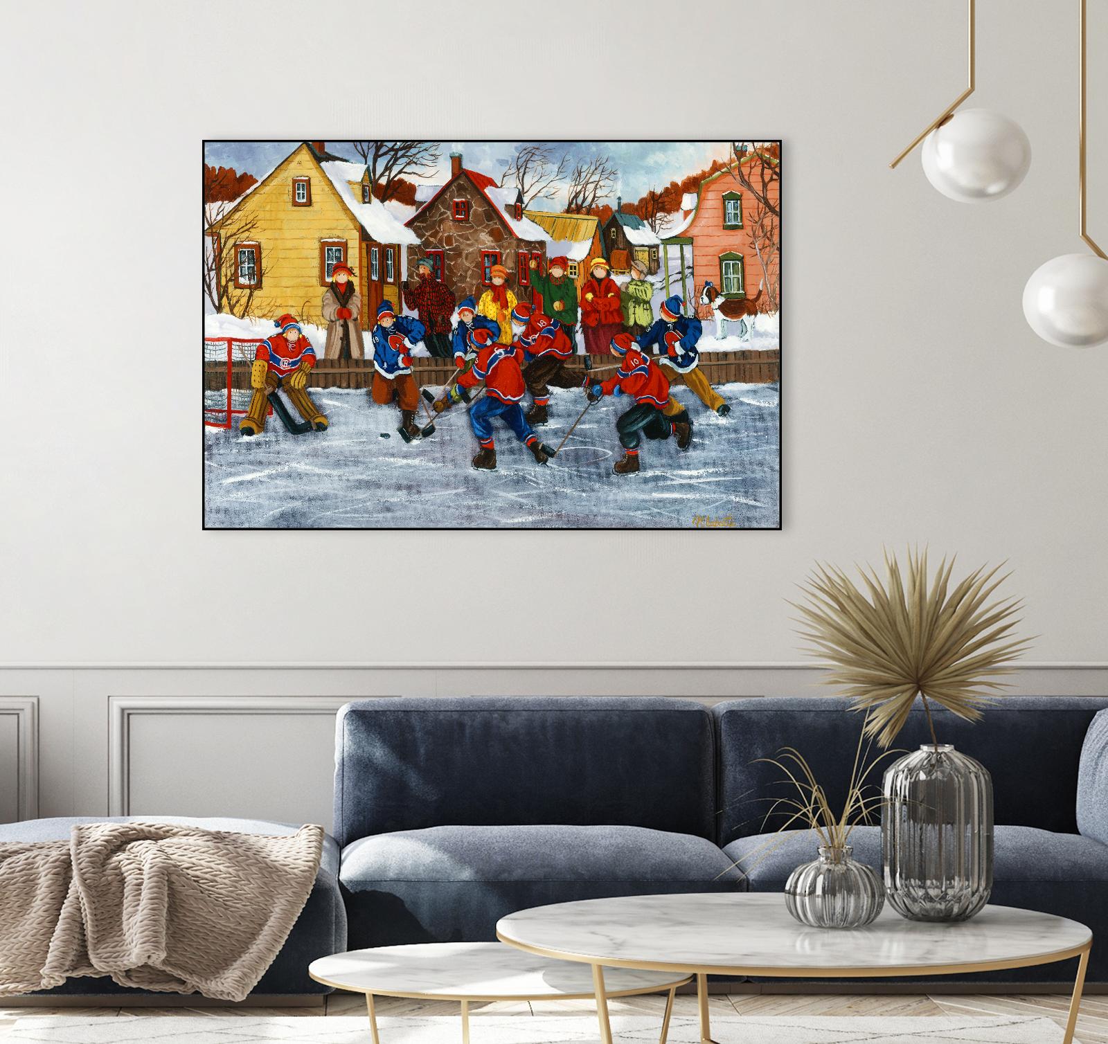 On compte sur toi #5 by Nicole Laporte on GIANT ART - yellow winter scenes