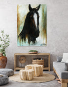 Little Dark Angel by Marie Andrée Leblond on GIANT ART - beige animals horse