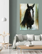 Little Dark Angel by Marie Andrée Leblond on GIANT ART - beige animals horse