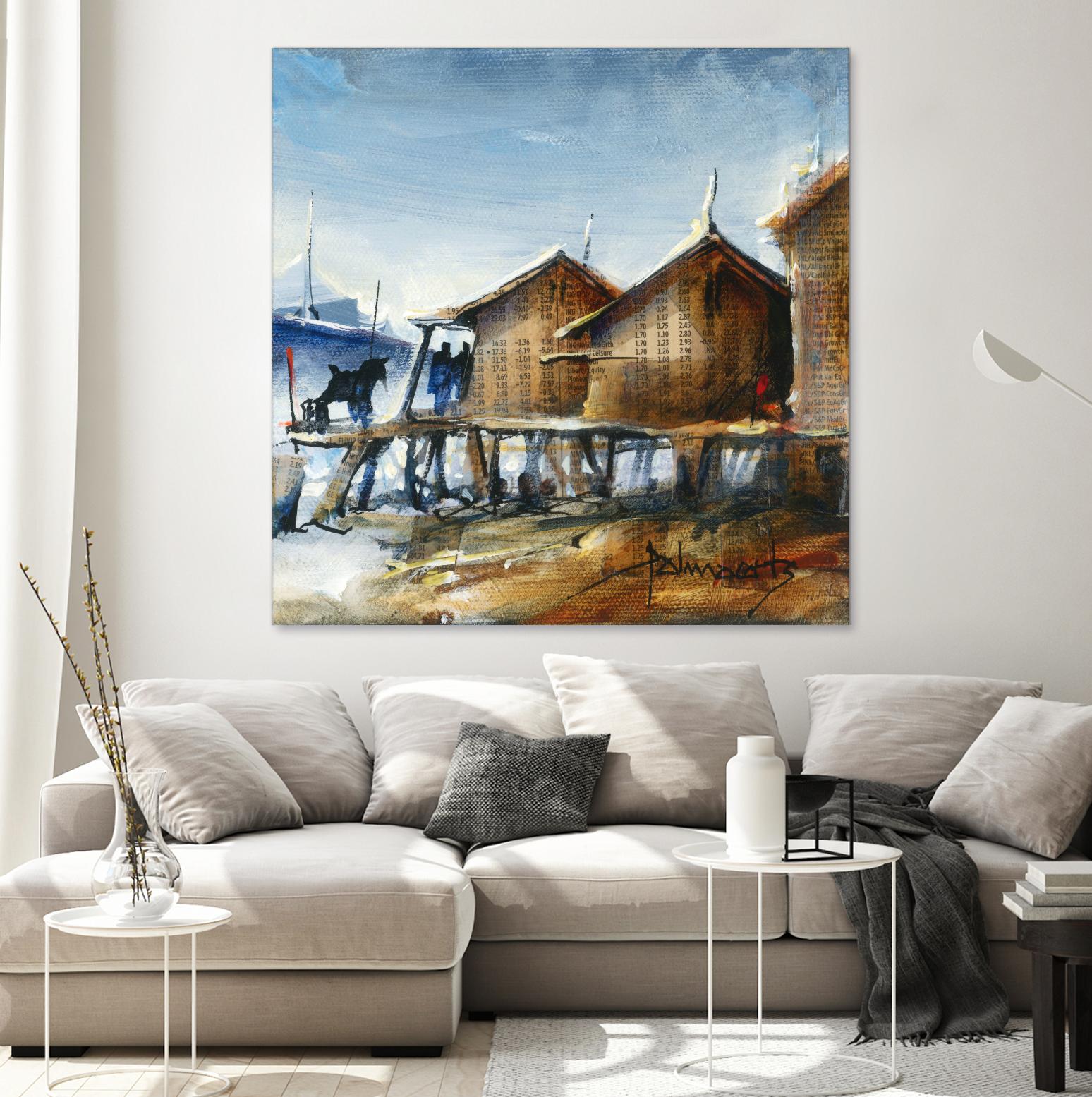 Drapeau rouge by Roland Palmaerts on GIANT ART - brown nautical