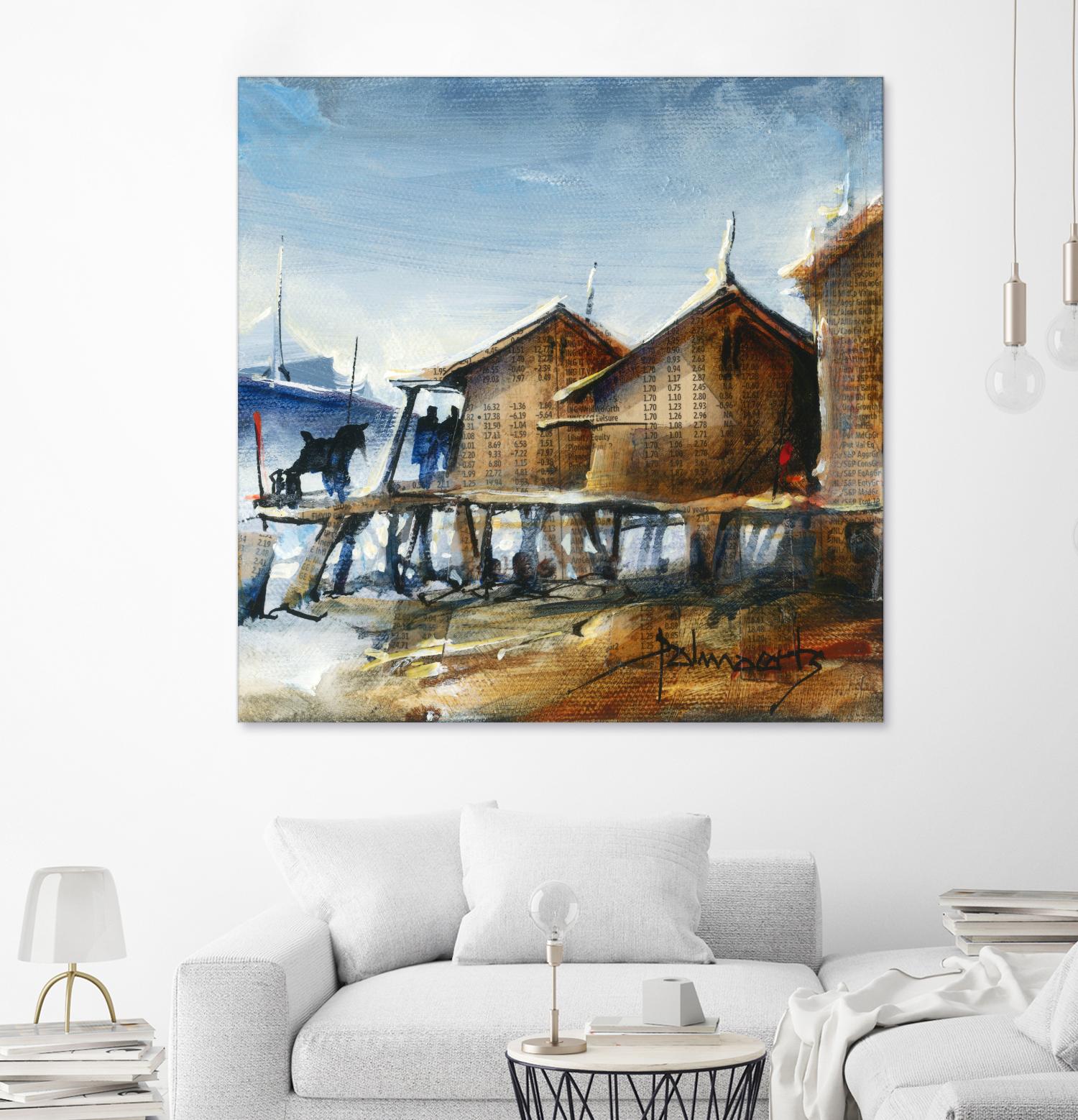 Drapeau rouge by Roland Palmaerts on GIANT ART - brown nautical