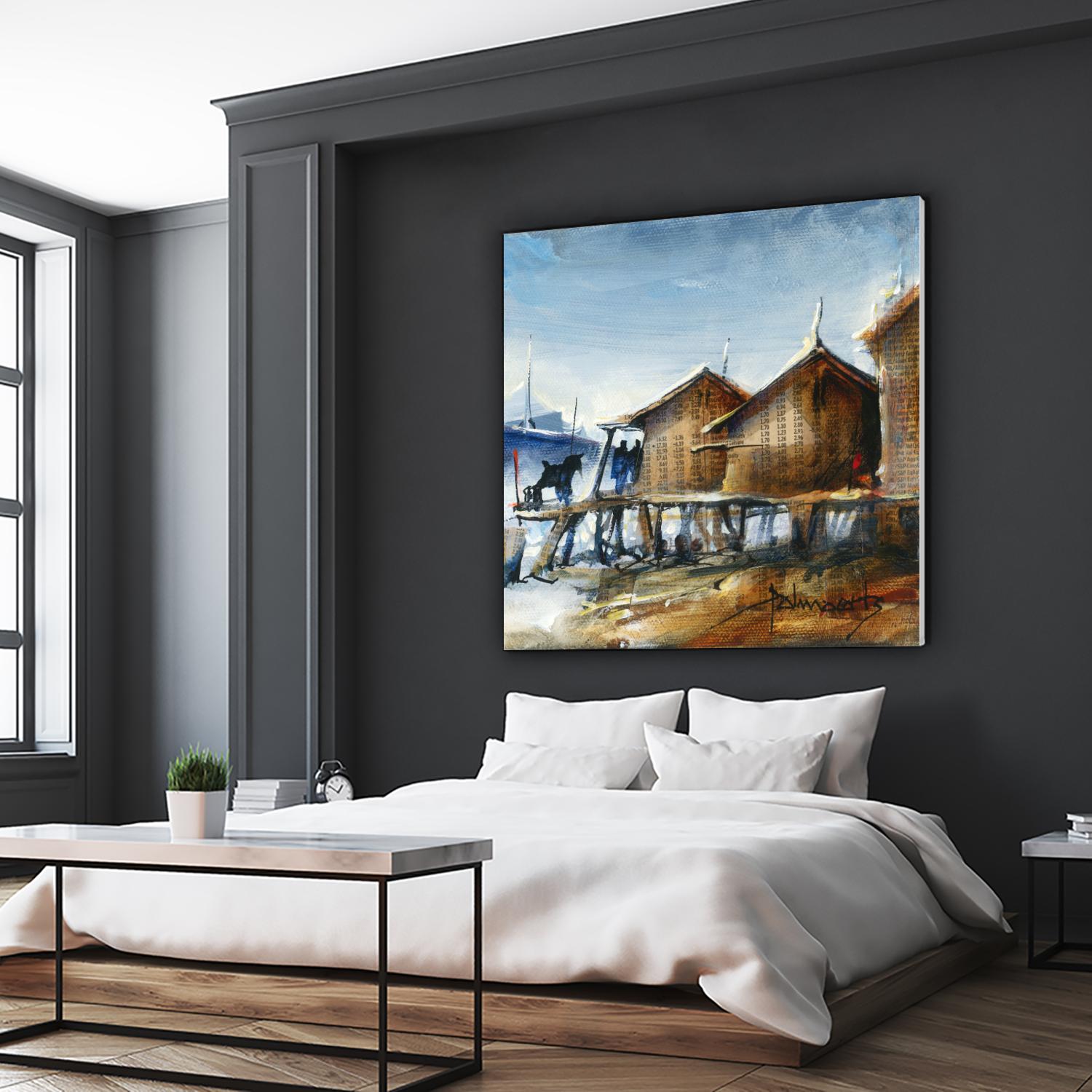 Drapeau rouge by Roland Palmaerts on GIANT ART - brown nautical