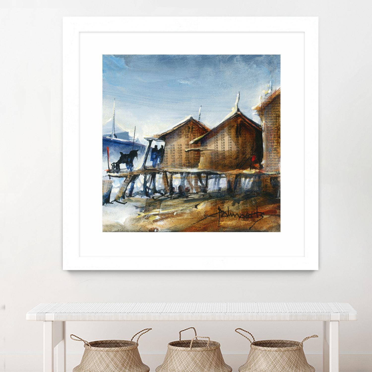 Drapeau rouge by Roland Palmaerts on GIANT ART - brown nautical