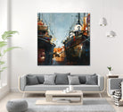 2 bateaux by Roland Palmaerts on GIANT ART - grey nautical