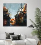 2 bateaux by Roland Palmaerts on GIANT ART - grey nautical
