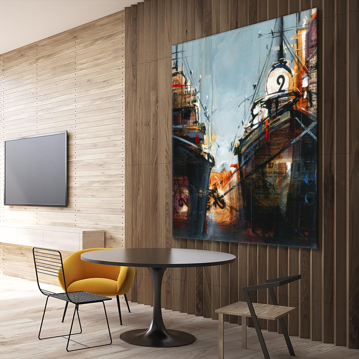 2 bateaux by Roland Palmaerts on GIANT ART - grey nautical