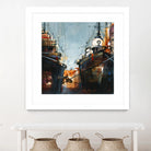 2 bateaux by Roland Palmaerts on GIANT ART - grey nautical