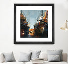 2 bateaux by Roland Palmaerts on GIANT ART - grey nautical