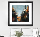 2 bateaux by Roland Palmaerts on GIANT ART - grey nautical