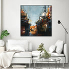 2 bateaux by Roland Palmaerts on GIANT ART - grey nautical