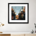 2 bateaux by Roland Palmaerts on GIANT ART - grey nautical