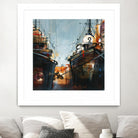 2 bateaux by Roland Palmaerts on GIANT ART - grey nautical