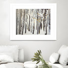 La forêt blanche by Kathleen Cloutier on GIANT ART - yellow trees artistes du québec