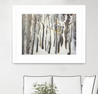 La forêt blanche by Kathleen Cloutier on GIANT ART - yellow trees artistes du québec