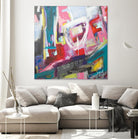 Chaos City II by Marc Archambault on GIANT ART - pink abstract