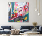 Chaos City II by Marc Archambault on GIANT ART - pink abstract