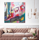Chaos City II by Marc Archambault on GIANT ART - pink abstract