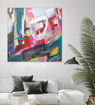 Chaos City II by Marc Archambault on GIANT ART - pink abstract