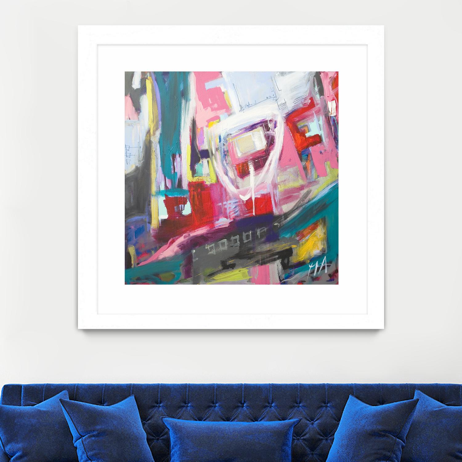 Chaos City II by Marc Archambault on GIANT ART - pink abstract