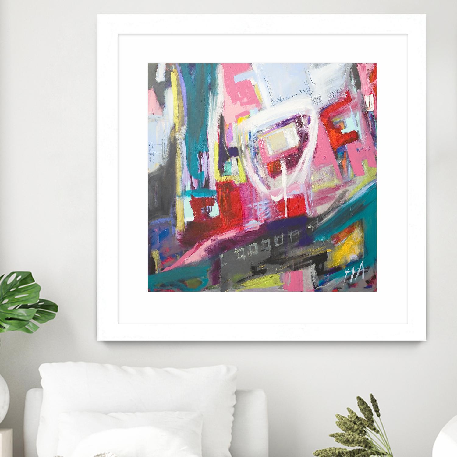 Chaos City II by Marc Archambault on GIANT ART - pink abstract