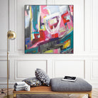 Chaos City II by Marc Archambault on GIANT ART - pink abstract