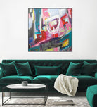 Chaos City II by Marc Archambault on GIANT ART - pink abstract