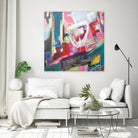 Chaos City II by Marc Archambault on GIANT ART - pink abstract