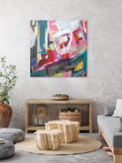 Chaos City II by Marc Archambault on GIANT ART - pink abstract