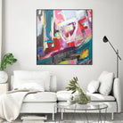 Chaos City II by Marc Archambault on GIANT ART - pink abstract