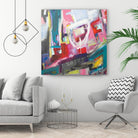 Chaos City II by Marc Archambault on GIANT ART - pink abstract
