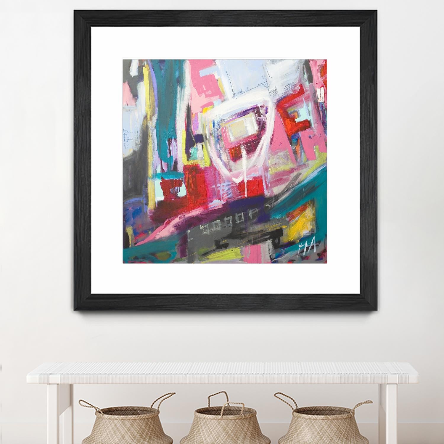 Chaos City II by Marc Archambault on GIANT ART - pink abstract