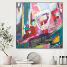 Chaos City II by Marc Archambault on GIANT ART - pink abstract